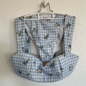 Like new Reformation blue checker and floral bikini. Size medium.